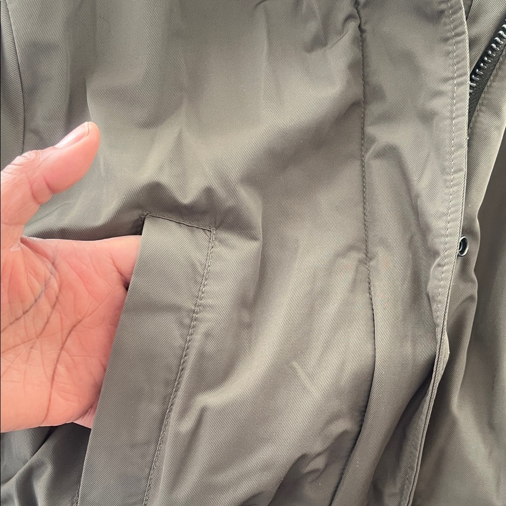 Topshop Olive Fur-Trimmed Puffer Jacket - Picture 13 of 17